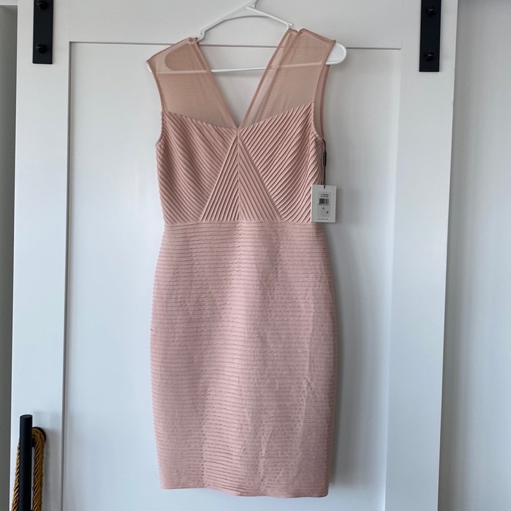 Women’s NWT Calvin Klein Blush party dress. Sz 6. See measurements in pics.